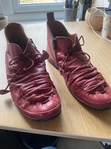Deep red pixie ankle boots - ,
