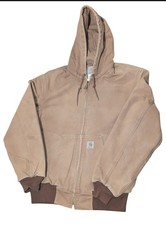 Carhartt Brown Active Jacket  Loose Fit S (Fits M) Quilted Lined Made In Mexico 