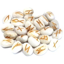 White agate rune set with - rune,