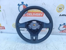 VW Transporter T5.1 (2010-2015) Black Three Spoke Steering Wheel 7E0419091D