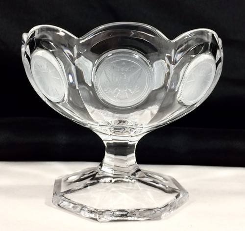Fostoria coin frosted glass - frosted,