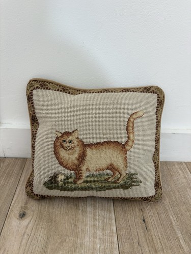 Vintage needlepoint cat - needlepoint,