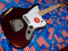 AWESON SQUIER AFFINTY SERIES JAGUAR MYSTIC METALLIC BROWN , FULLY SET UP !!