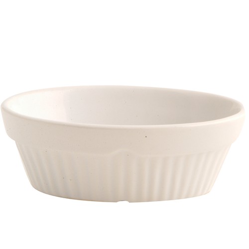 White deep oval pie dish - , 17cm