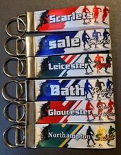 Bath Ospreys Sale  Wasps Ulster Glasgow Style etc Rugby Union Keyring Key Fob 