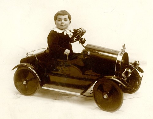 Vintage photo boy rides - vintage,