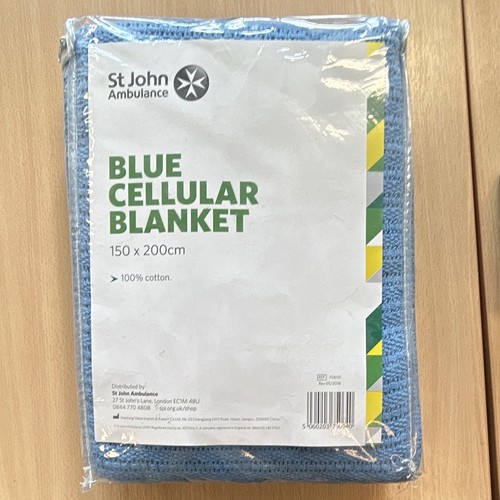 Blue cellular blanket 150cm - blue,