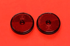 2 x Red Round Reflectors RADEX