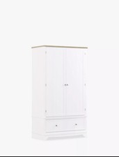 John Lewis St Ives Double Wardrobe with 1 Drawer White/Haze Rrp £899 R37