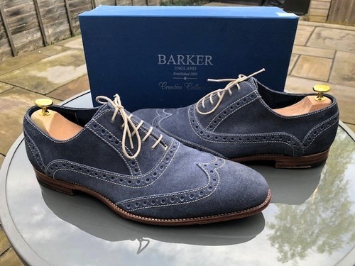 Barker grant denim suede - denim,