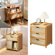 Nightstand Rattan Bedside