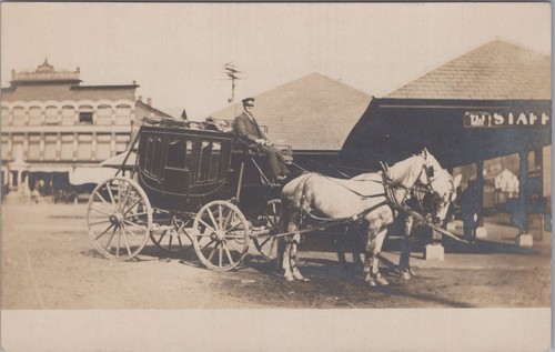 Horse drawn stagecoach - drawn, driver