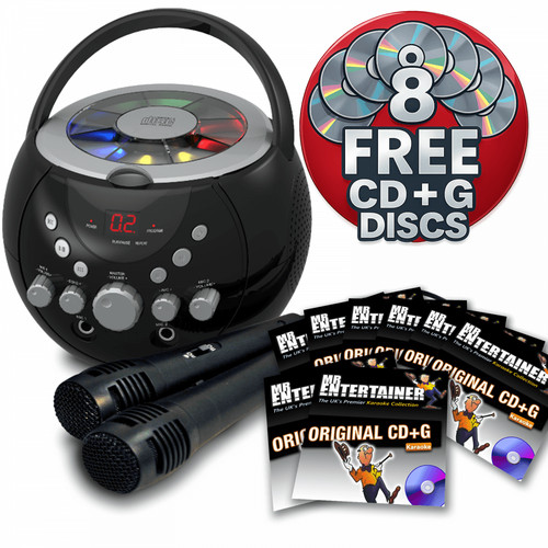 Boombox karaoke machine with - boombox,