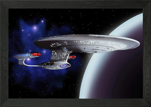 Enterprise ship framed - ship, wall