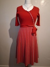 Red and cream stripey knit