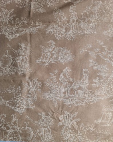 Toile jouy fabric remnant - de,