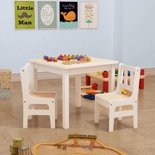 Children Wooden Table and 2