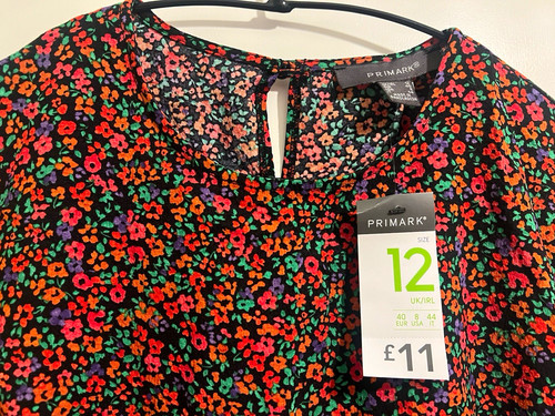 Primark black floral chiffon - floral,