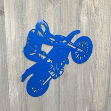 Dirtbike Wheelie Metal Sign