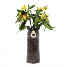 Black Bear Flower Vase By