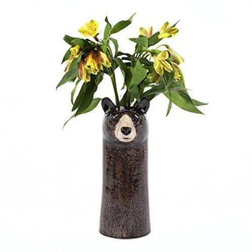 Black bear flower - vase, by
