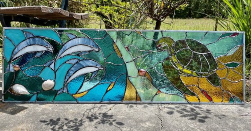 Stained glass transom panel - transom,