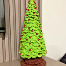 CROCHET PATTERN COPY for 12 inch in 4ply Christmas tree in any yarn you fancy #3