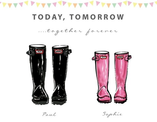Valentine couple welly print - valentine's/couple,