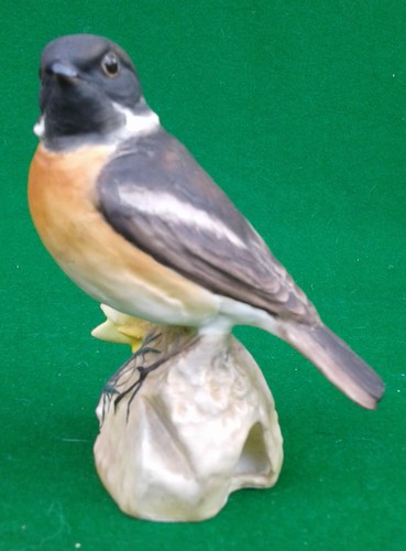 Royal worcester stonechat - stonechat,