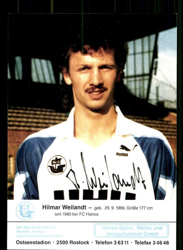 Hilmar weilandt autograph card - weilandt,