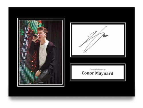 Conor maynard signed photo - signed, a4