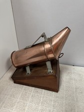 Beekeeping Antique Copper Bee Smoker Working Leather Bellows 