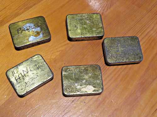 Meccano small parts tins - tins, (1