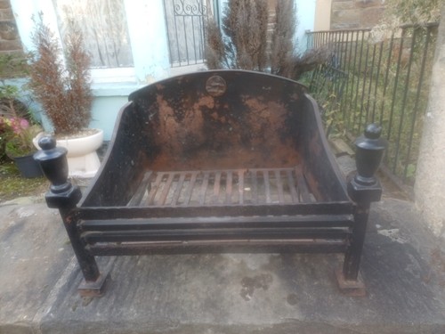 Cast iron fire basket grate - cast,