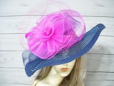 Navy Pink Kentucky Derby Hat