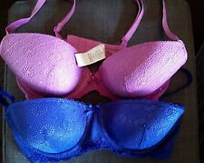 2 LADIES PADDED, UNDERWIRED BRAS SIZE 32B