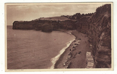 Vintage postcard ladram bay - vintage,