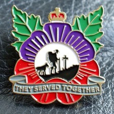They served together Animals at war enamel NEW pin badge 2025 purple poppy