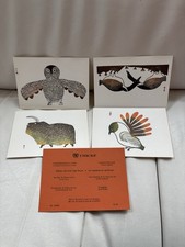 Vintage 1970s UNICEF Postcards – Inuit Art from Cape Dorset (Set of 4 Designs)