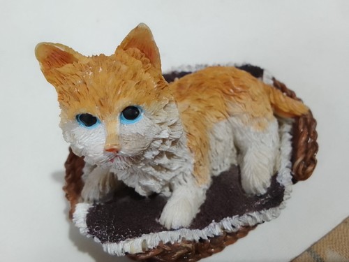 Ginger cat basket - in, a