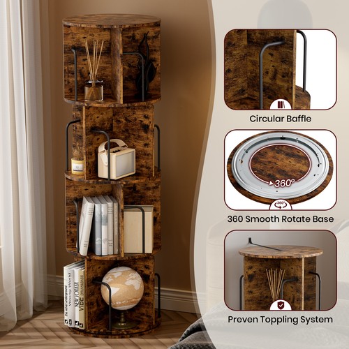 Rotating bookshelf 360 display - bookshelf,