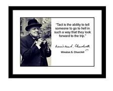 Winston Churchill 5x7 Signed