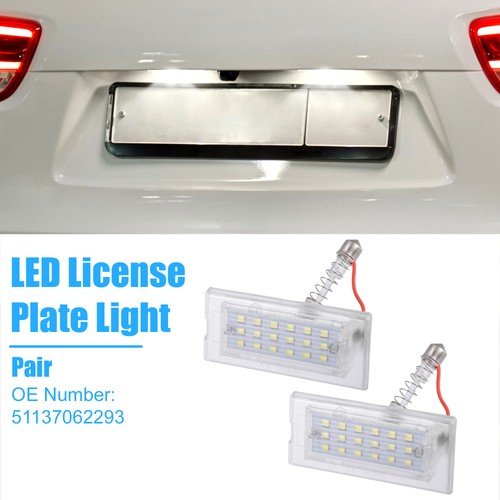 2pcs car white - led, license