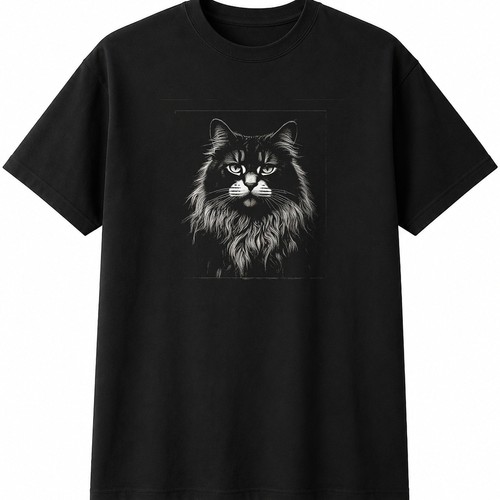 Charcoal norwegian forest cat - norwegian,