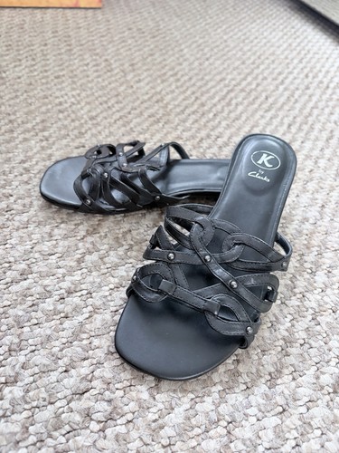 Clark black leather - black,