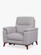 John Lewis Slant Power Recliner Armchair Grey Textured