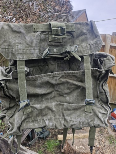 Vintage military army rucksack - vintage,