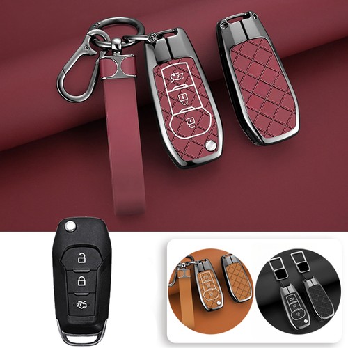Alloy leather car key - alloy,