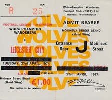 TICKET: Wolves v Leicester