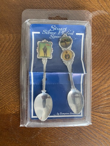 Pair military themed silver - pair,